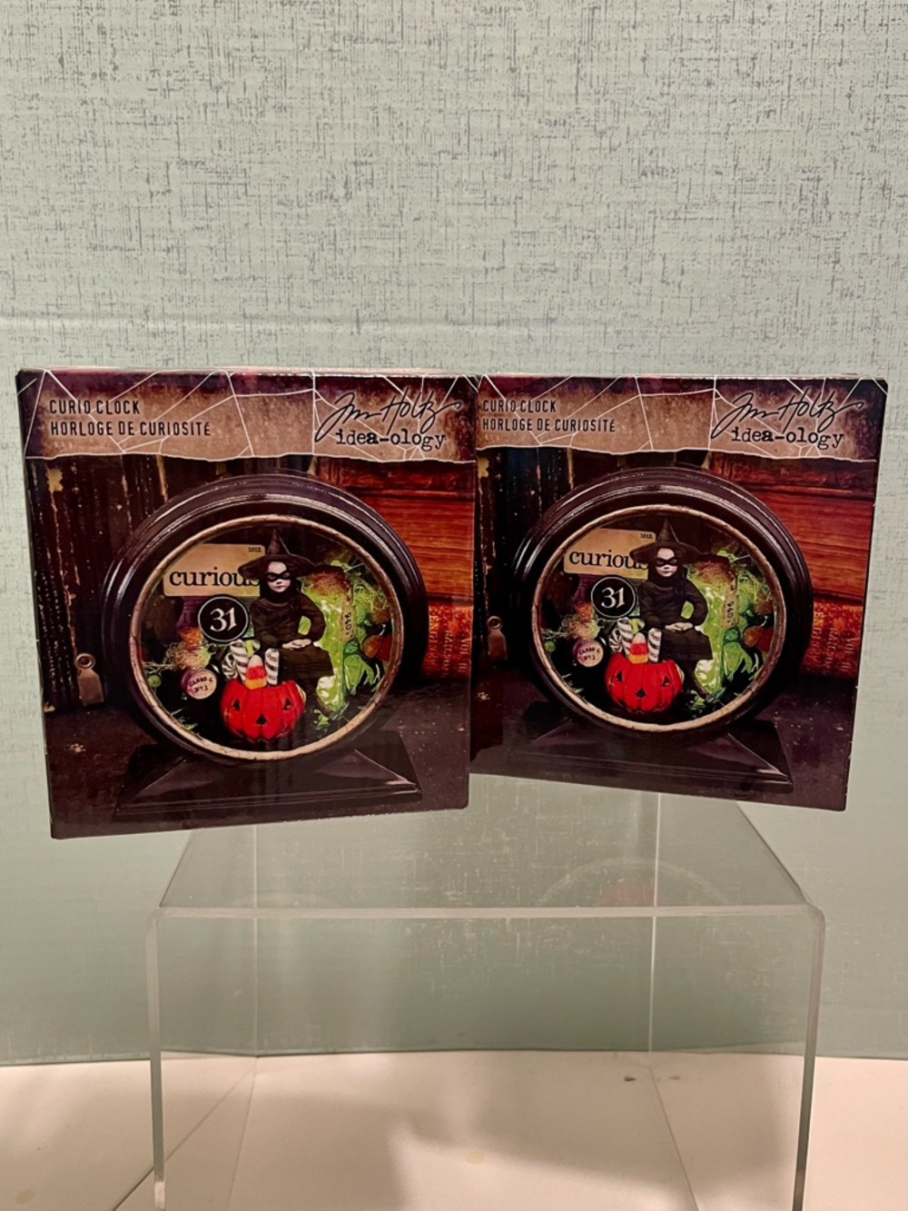 NWT TIM HOLTZ Idea-ology Curio Clock Project Decor in Black and Silver BUNDLE